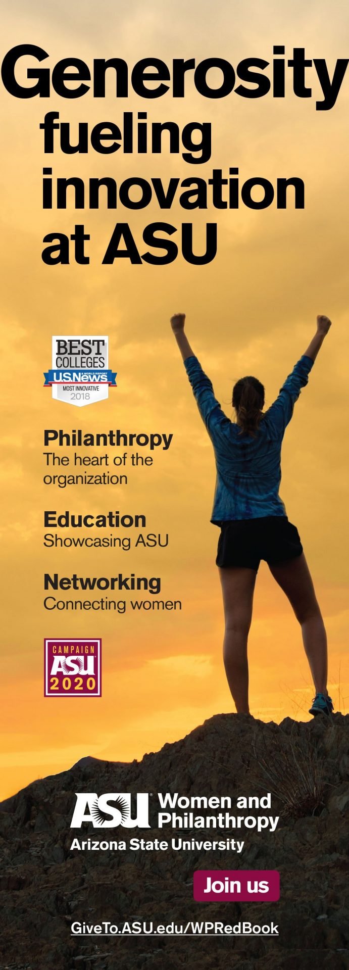 ASU Women and Philanthropy RedBook ad