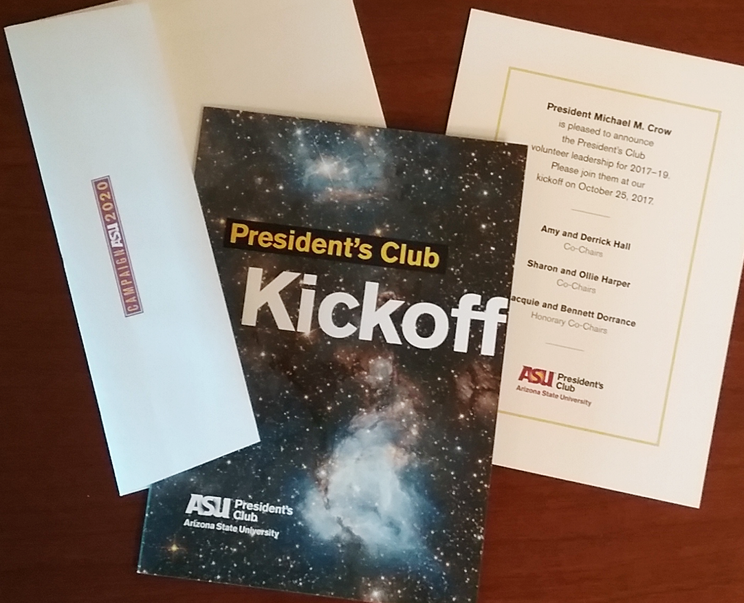 ASU President's Club Kickoff Invite