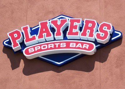 Players Sports Bar Logo and Sign