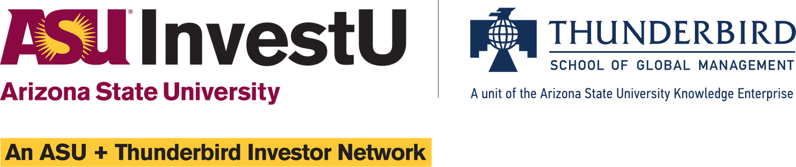 ASU-InvestU-Thunderbird-Investor-Network logo
